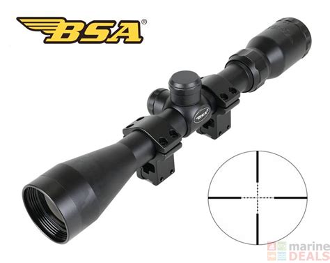 Buy Bsa Essential Emd 3 9x40 Mil Dot Reticle Scope With High Rings