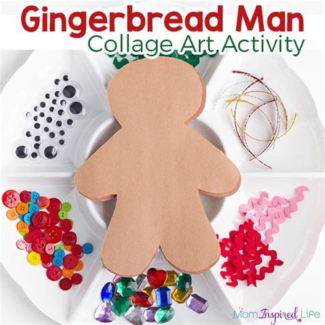 Decorate A Gingerbread Man Art Activity For Kids Gingerbread Man