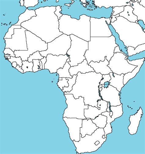 Africa Map Blank Fill In