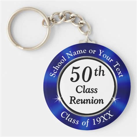 Personalized Party Favors For 50th Class Reunion Keychain