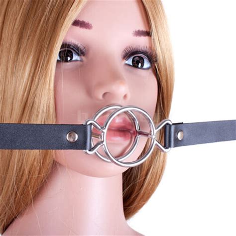 Bondage Nose Clamp Tongue O Ring Open Mouth Gag Deep Throat Slave Bdsm