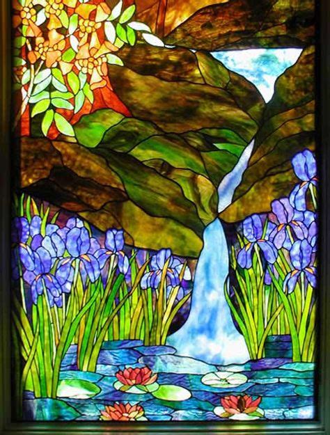 20 Stained Glass Waterfall Scene Ideas Stained Glass Glass Waterfall Stained Glass Art