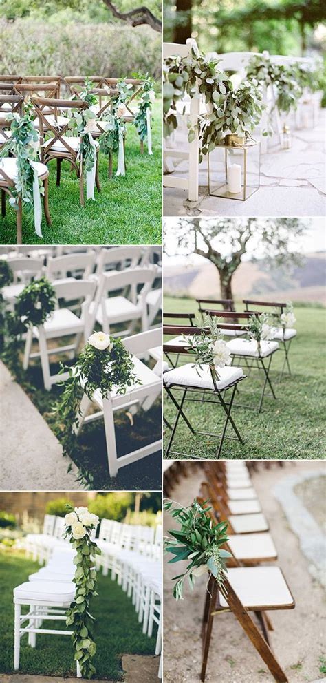 outdoor wedding chair decoration ideas for aisles | Wedding chair