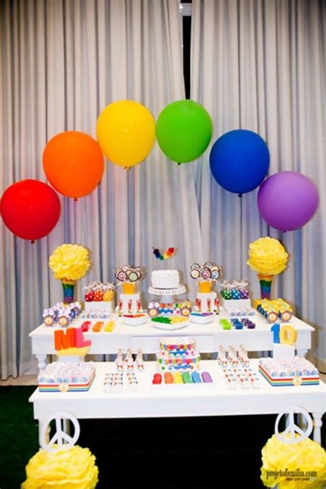Rainbow Party With So Many Cute Deas Via Karas Party Ideas
