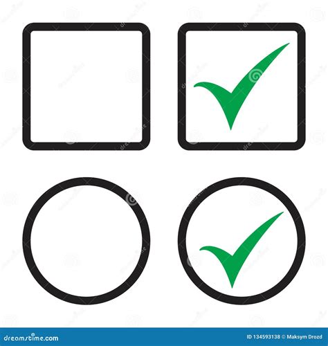 Checkbox Set With Blank And Checked Checkbox Vector Icon Royalty Free