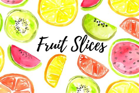 Summer Fruit Slice Clipart Fruit Clipart Fruit Slice Clip Art