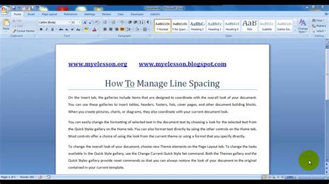 MS Word Manage Line Spacing Learn Excel Course MS Word Course MS