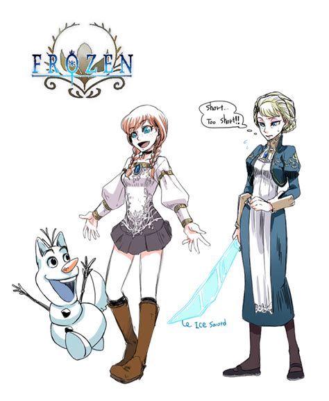 Safebooru 2girls Alternate Costume Anna Frozen Blonde Hair Blue