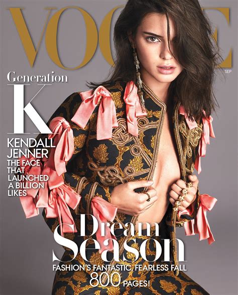 Kendall Jenner Covers Vogue September 2016 Issue Wears Gucci
