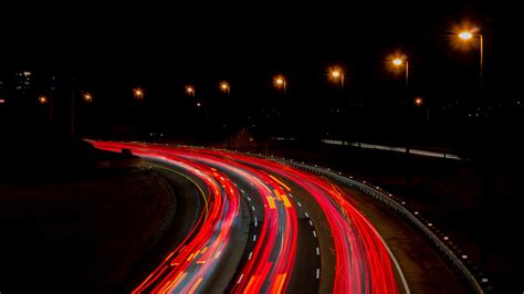 Night Mountains Road Turn Backlight 4k Hd Wallpaper