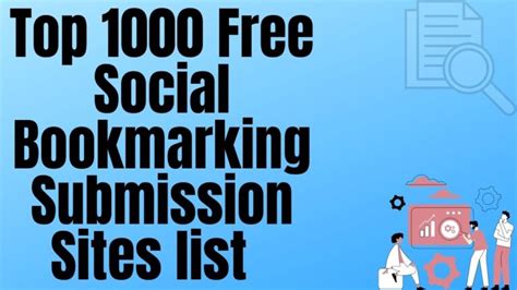 Top Free Social Bookmarking Submission Sites List