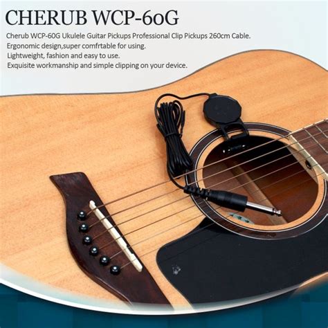 Microfono De Contacto Cherub Wcp 60g Para Guitarra Y Ukulele 28900