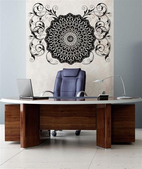 Vinyl Wall Decal Sticker Arabic Flower Circle Design Osaa347