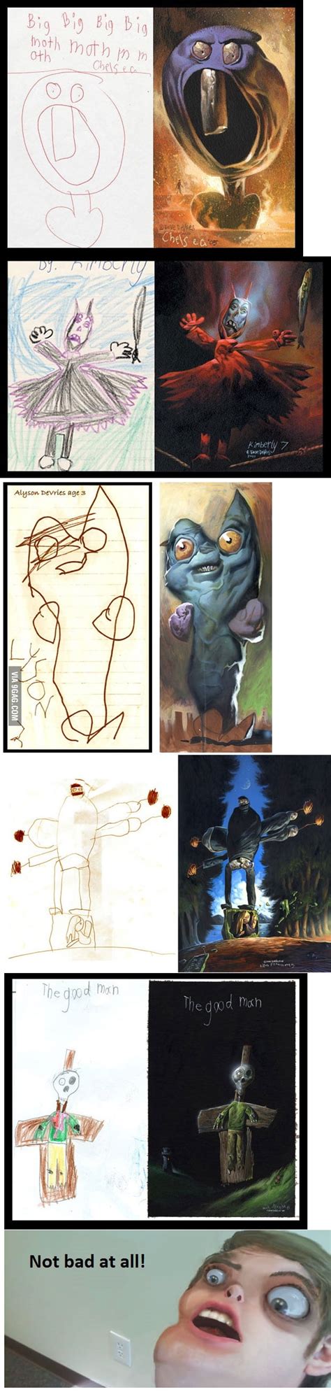 How to draw the new retro characters of tod. What is children's drawings looked realistic? - 9GAG