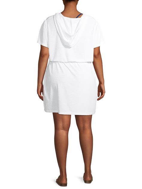 Time And Tru Womens Plus Size Terry Cloth Swim Coverup Ad Women Ad
