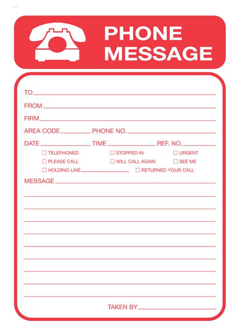 Free Printable Message Pad Template Templates Printable Download