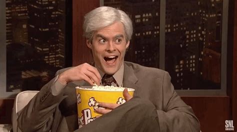 Bill Hader Popcorn  By Saturday Night Live Find And Share On Giphy