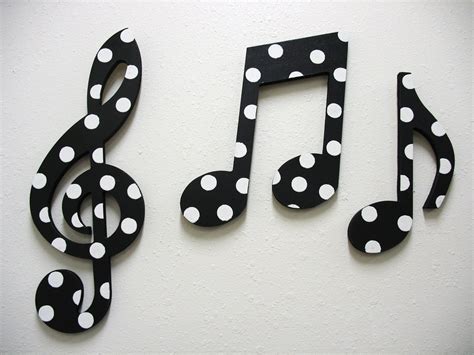 Items Similar To Music Notes Wall Decor Black And White On Etsy
