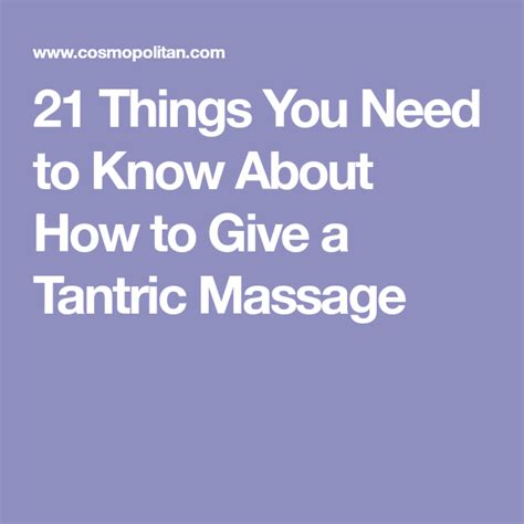 Things You Need To Know About How To Give A Tantric Massage