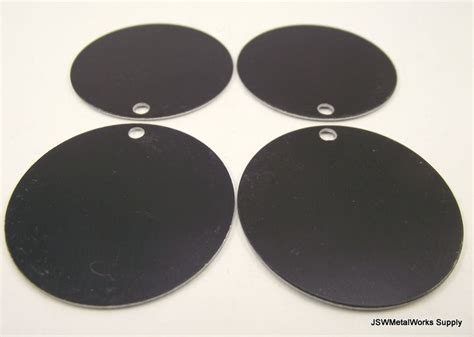 1 5 Inch Black Anodized Aluminum Blank Disc Engraving Etching Or Stamping Tags Stamping