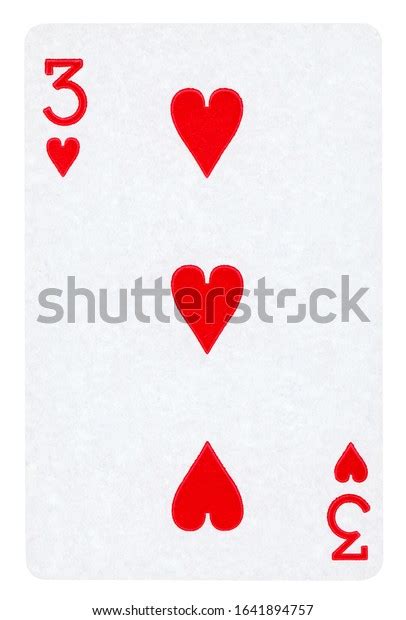 Three Hearts Playing Card Isolated On Stock Photo Edit Now 1641894757