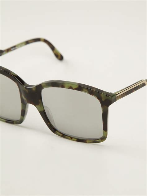 Stella Mccartney Tortoise Shell Sunglasses In Green Lyst