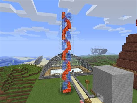 Spiral Tower Of Lava And Water Minecraft Project