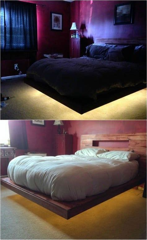 48 Cozy Floating Bed Design Ideas For Sleeping Like In The Sky Floating Bed Frame Diy Bed