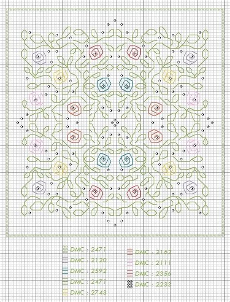 A free cross stitch biscornu pattern for beginners on 18 count ice blue aida. Pin by Barbara Zito on embroidery | Blackwork cross stitch ...