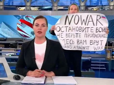 anti war activist interrupts live russian state tv news show guernsey press