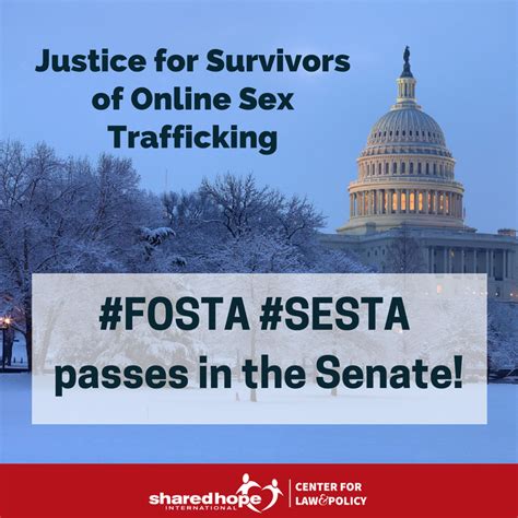 Historic Anti Sex Trafficking Bill Passes The Senate Heads To The Presidents Desk Shared