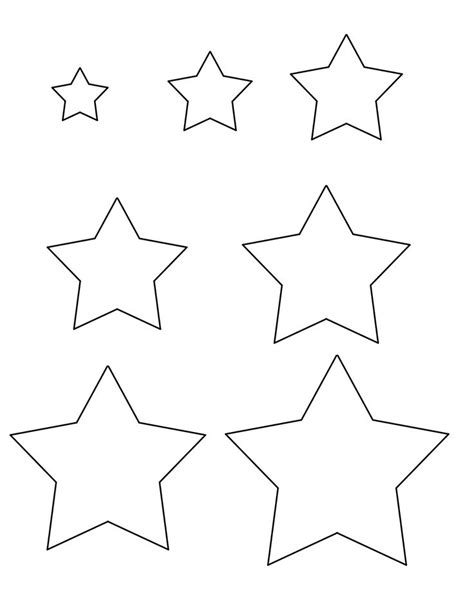 Star Templates 1 15 2 25 3 35 And 4 Inches Ngôi Sao Sao