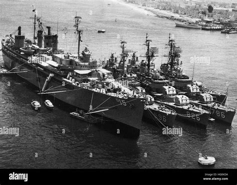 Uss Prairie Ad 15 With Destroyers At San Diego 1962 Stock Photo Alamy