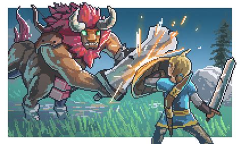 Legend Of Zelda Breath Of The Wild Pixel Art By Bryanheemskerk On