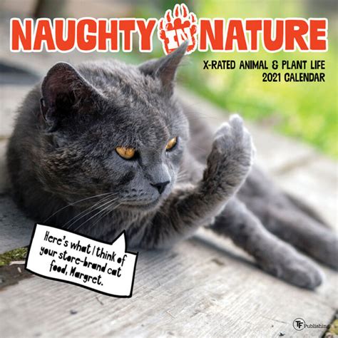 Tf Publishing 2021 Naughty In Nature Monthly Wall Calendar Contacts