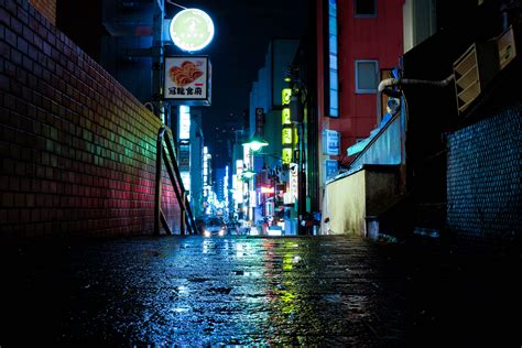 Wallpaper Japan Tokyo Night Urban Lights Neon 4896x3264 Linez