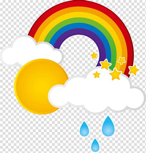 Rainbow Near Sun Illustration Rainbow Cloud Weather Rain Clouds