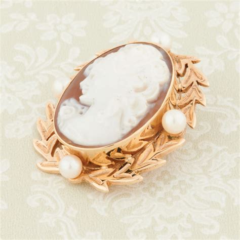 Second Hand 9ct Gold Cameo Pendant Brooch Rh Jewellers