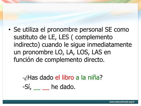 Ppt Los Pronombres De Complemento Directo E Indirecto Powerpoint 0