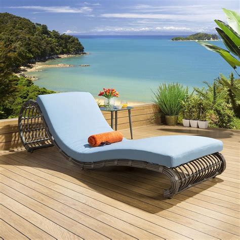 luxury garden outdoor sunbed lounger daybed blue cover luxury outdoor furniture luxury