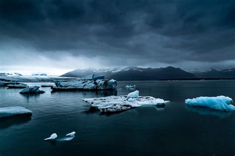 Wallpaper Nature Landscape Ice Clouds Mountains River Storm