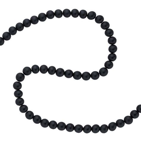 Matte Black Onyx 6mm Round Bead Strand Riogrande