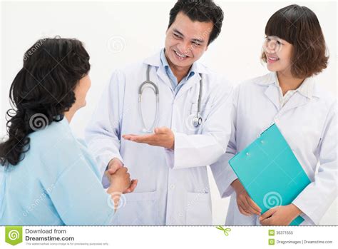 Patient introducing stock image. Image of coat, female - 35371555