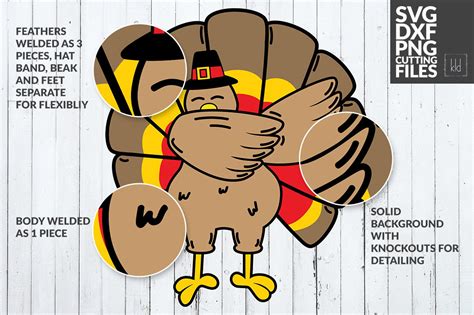 Funny Dabbing Turkey Svg Cut File For Thanksgiving Shirts Etsy