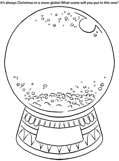 Kids Page Snow Globe Coloring Pages