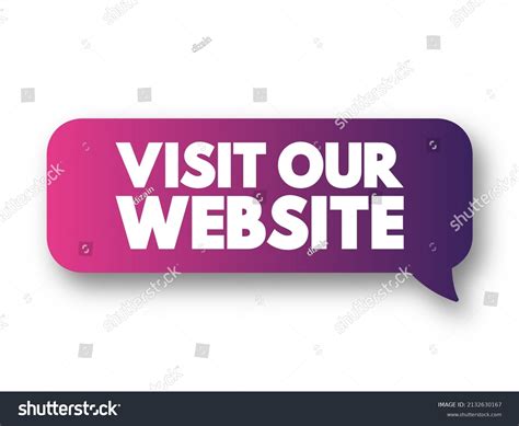 Visit Our Website Text Message Bubble Stock Vector Royalty Free