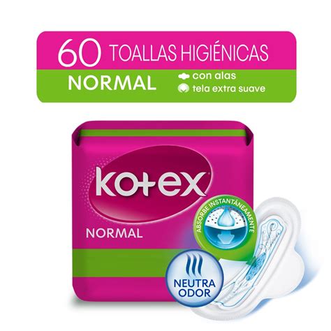 Toalla Higienica Kotex Tela Normal Paquete 60 Unidades Wong