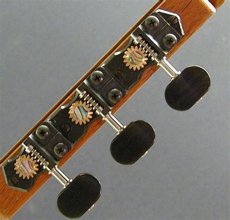 Best Classical Guitar Tuners Traditional Black Plates With Ebony Knob