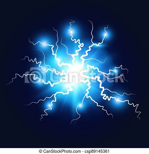 Ball Lightning Plasma Sphere Electric Discharge Vector Abstract
