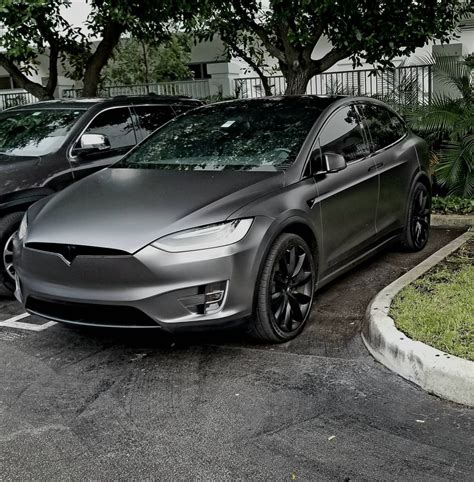 This matte grey Tesla looks pretty damn cool : teslamotors